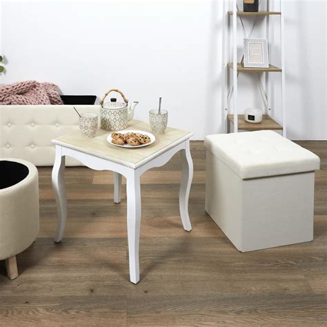 Coffre Pouf Pliable Eleonor Beige Suisses