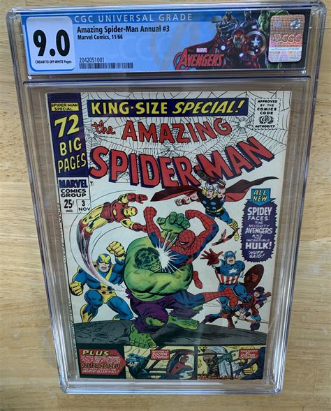 Comicsvalue AMAZING SPIDER MAN ANNUAL 3 CGC VF NM 9 0 HULK THE