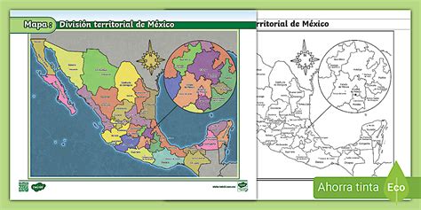 Mapa de México para colorear Twinkl México Twinkl