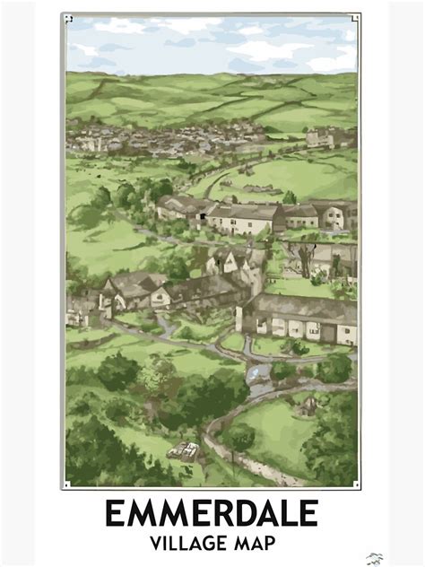 "Emmerdale Village Map" Sticker for Sale by SoysBezhamel | Redbubble