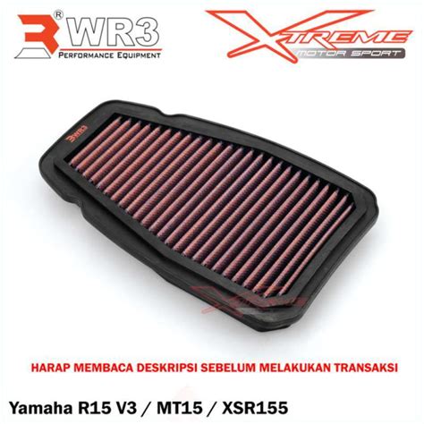 Jual Air Filter Udara Racing Wr3 R15 V3 Mt15 Xsr155 Xmax R25 Mt25 Gsx