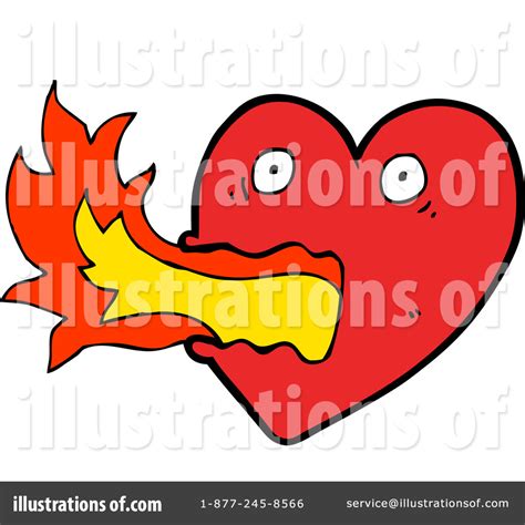 Flaming Heart Clipart #1192594 - Illustration by lineartestpilot