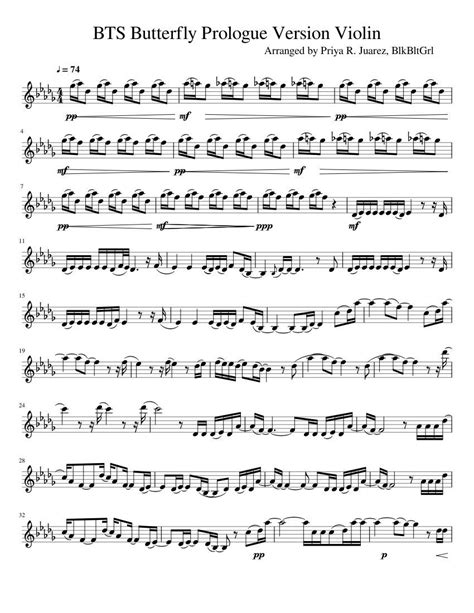 Bts Butterfly Piano Sheet Easy Music Sheet Free