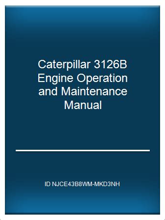 Mod E B O O K Pdf Caterpillar 3126B Engine Operation And Maintenance