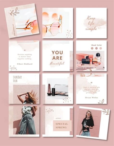 Beautiful Instagram Grid Mockup Psd Free Mockup