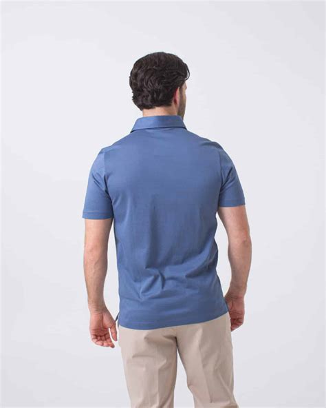 Gran Sasso Polo Mercerized Classic Blauw Broekman