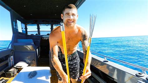 Solo BOAT CAMPING With 50 Spear To Catch Food Crazy Fun FISHING