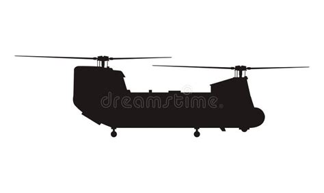 Military Helicopter Silhouette Stock Vector - Illustration of defense ...