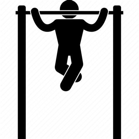 Equipment Exercise Gym Pullups Raise Training Workout Icon