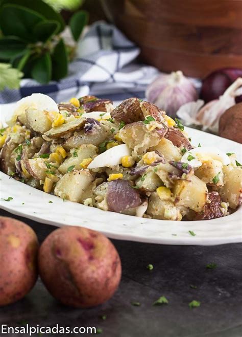 Ensalada De Papas Con Papas Cocidas Al Horno Ensalpicadas Recipe