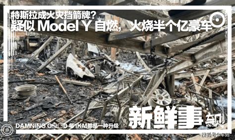 疑似 Model Y 自燃，烧掉价值半个亿豪车，特斯拉成火灾挡箭牌？ 搜狐汽车 搜狐网