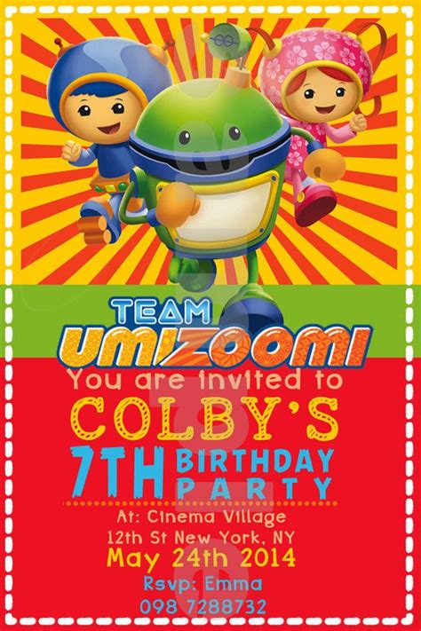 Team Umizoomi Birthday Invitation Kids Team By Bumblesdesign Team