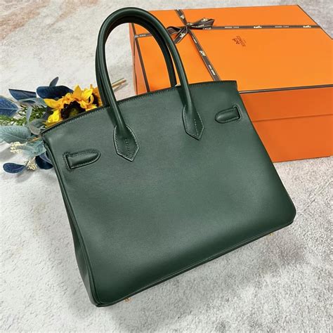 B Hermes Birkin Swift O Vert Cypress Qatar