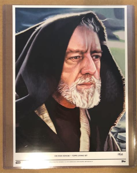 TOPPS STAR WARS LIVING SET 99 OBI WAN KENOBI FINE ART PRINT 100