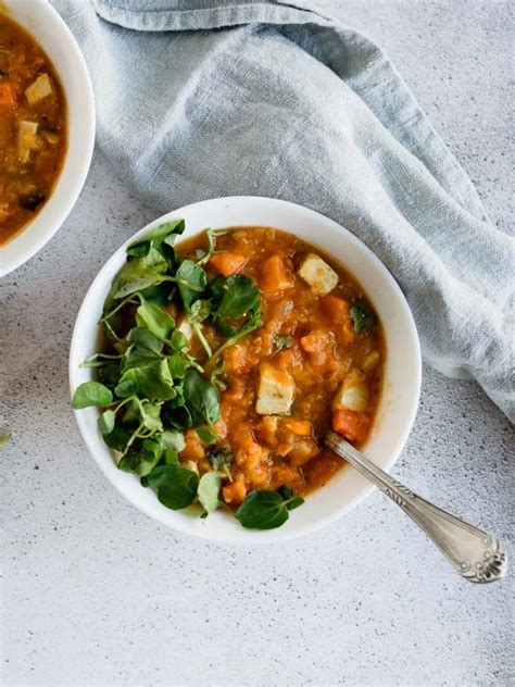 Sopa De Batata Doce E Lentilhas Tofu Anita Healthy