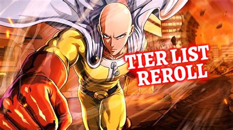 TIER LIST REROLL ONE PUNCH WORLD MEJORES PERSONAJES PARA EMPEZAR