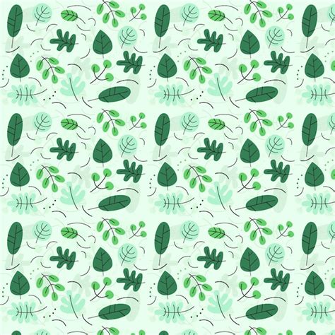 Premium Vector A Seamless Pattern With Green Leaves And Branches