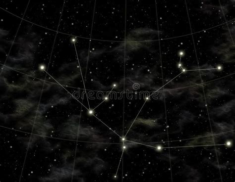 Constellation of Andromeda. Star map of sky. Constellation of Andromeda ...