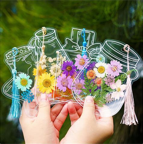 Dopebox Transparent Dried Flower Bookmarks Pcs Dried Flower