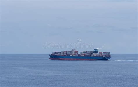 Maersk Owned Cargo Container Ship Nakskov Maersk In Hong Kong