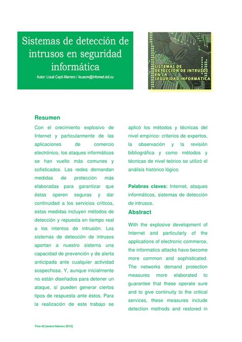 Pdf Sistemas De Detecci N De Intrusos En Seguridad Inform Tica