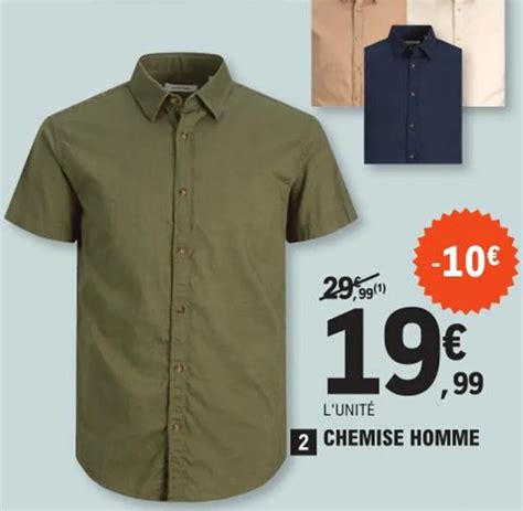 Promo CHEMISE HOMME Chez E Leclerc Sports