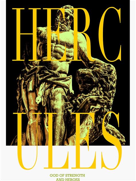 Hercules God Of Strength And Heroes Sticker For Sale By Bloondesign