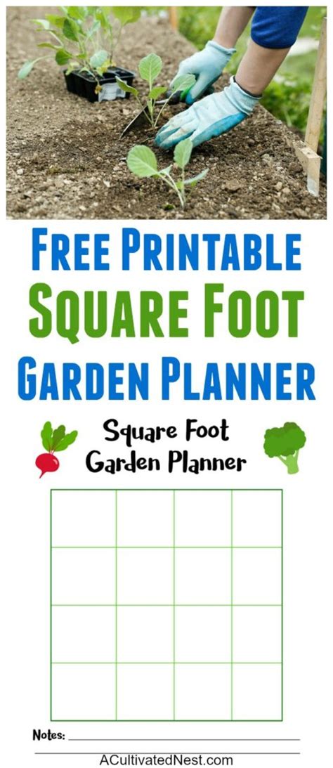 Printable Square Foot Garden Planner