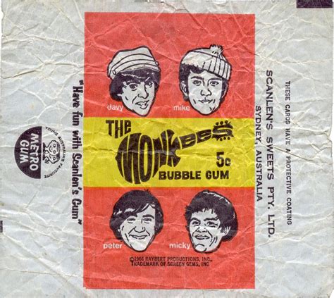 Monkees Memorabilia Set Cards Cigarette And Trade Printed And Written