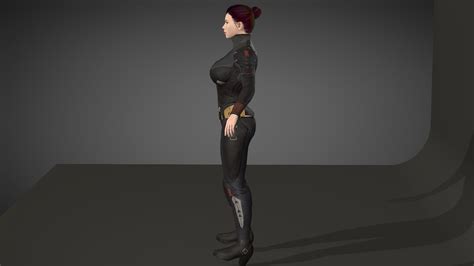 3d Model Scarlett Johansson As Black Widow Vr Ar Low Poly Cgtrader