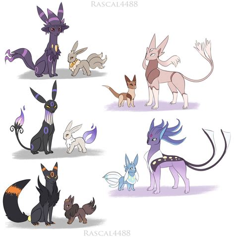 Eeveelution Fusions Umbreon And Espeon By Rascal4488 On Deviantart