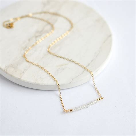 April Necklace April Birthstone Necklace April Birthday - Etsy