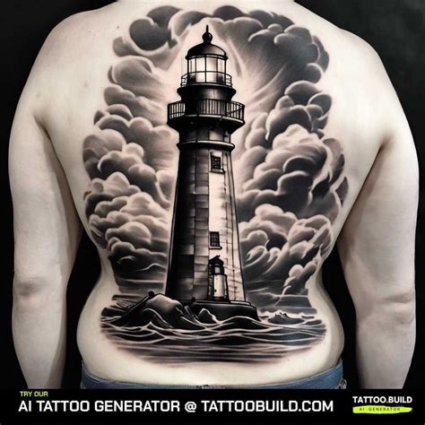 Black and Gray Lighthouse Tattoo Ideas - Tattoo Build