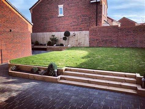 Garden Steps Sleepers In Garden Railway Sleepers Garden