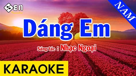 D Ng Em Karaoke Tone Nam Beat Chu N Youtube