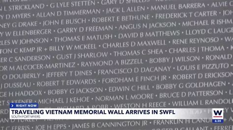 Travelling Vietnam Memorial Wall Arrives In Swfl Youtube