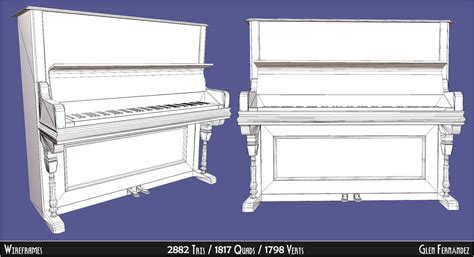 Upright Piano Drawing