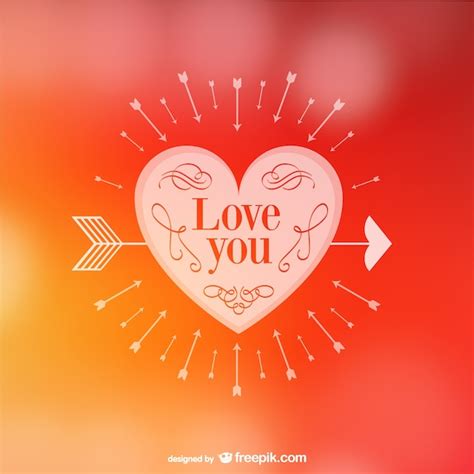 Free Vector | Valentine's love card