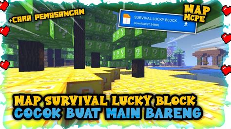 MAP LUCKY BLOCK MCPE ADDON LUCKY BLOCK MCPE MAP SURVIVAL MCPE 1 18