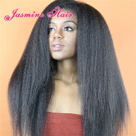 7a Brazilian Kinky Straight Full Lace Human Hair Wigs 100 Unprocessed