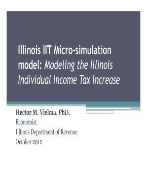 Fillable Online Taxadmin Illinois Iit Micro Simulation Model