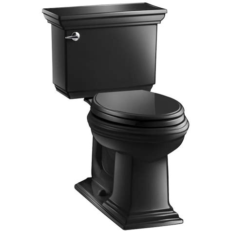 KOHLER Memoirs Black Black WaterSense Elongated Chair Height 2-Piece ...