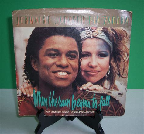 45 Rpm Album Lp When The Rain Begins To Fall Jermaine Jackson Pia