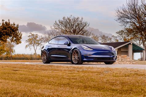 Tesla Model 3 Blue Adv1 Adv50 Mv2 Cs Wheel Wheel Front