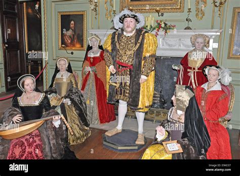 The Six Wives Of Henry Viii On Display At Warwick Castle England Uk