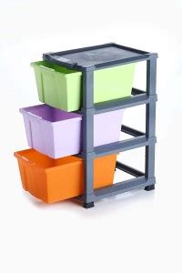 DarkPyro Multi Purpose Rectangular Drawer Storage System 3 Drawers XL