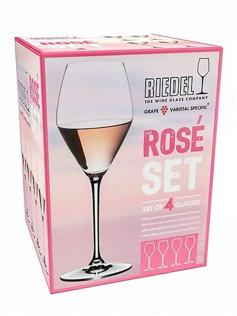 4 Piece Rosé Wine Glass T Set