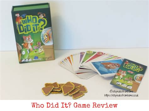 Who Did It? Game Review - ET Speaks From Home