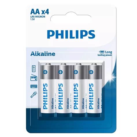 Philips Alkaline 4 X Aa Entry Battery 4pcpack