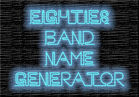 Take The Stage Using This '80s Band Name Generator!